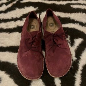 Birkenstock | Burgundy Convertible Derby Shoes